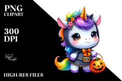 Cute Baby Unicorn in the Style of PNG Product Image 2
