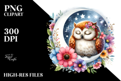 Cute Owl Sleeping on the Moon Product Image 2