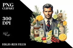 Watercolor Tom Collins Cocktail | Sublimation | Clipart Product Image 3