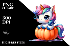 A Cute Baby Unicorn in Style PNG Product Image 2