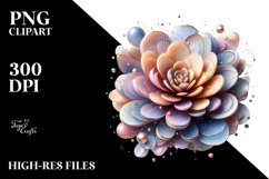 Colorful Glossy Anemone with Metallic Insertions PNG Product Image 1