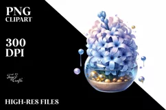 Watercolor Hyacinth Golden Insertions Clipart Product Image 3