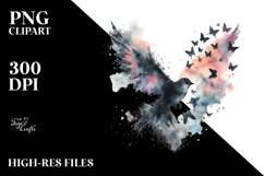 Grungy Bird PNG Product Image 2