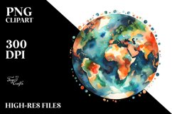 Washed Vintage Earth | Clipart Product Image 1