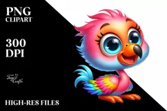 Cute Baby Flamingo Clipart Product Image 1