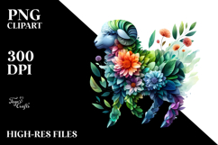 Vibrant Lamb with Flowers, 20 oz Tumbler Product Image 2