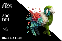 Vibrant Lamb with Flowers, 20 oz Tumbler Product Image 2