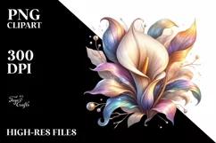 Detailed Pastel Wooden Calla Lily Clipart Product Image 3