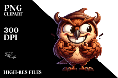Cartoon Owl with Anthropomorphic Features Product Image 2