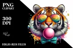 Tiger Sunglasses Chewing Gum | Sublimation | Clipart Product Image 3