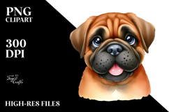 Happy Bullmastiff, Transparent PNG Product Image 2