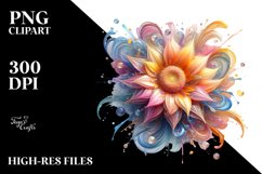 Vibrant Pastel Sunflower PNG Product Image 3