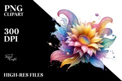 Vibrant Pastel Sunflower PNG Product Image 1