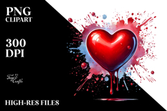 Red Heart, Transparent PNG Product Image 2