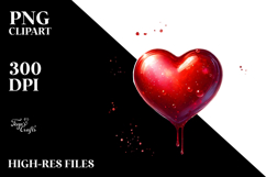 Red Heart, Transparent PNG Product Image 2