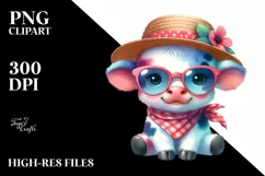 Cute Baby Cow Sun es | Clipart Product Image 3
