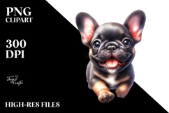 Watercolor Baby French Bulldog PNG Product Image 2