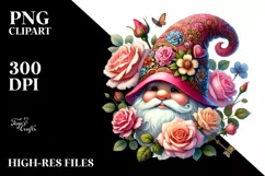Detailed Gnome with Victory Sign PNG Product Image 2