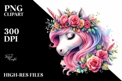 Cute Baby Dancing Unicorn PNG Product Image 1