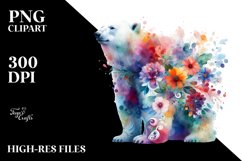 Polar Bear Abstract Watercolor | Sublimation | Clipart Product Image 3