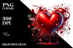 Paintbrush Style Heart, Transparent PNG Product Image 2