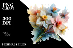 Abstract 3D Narcissus made of PNG Product Image 2
