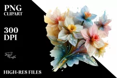 Abstract 3D Narcissus made of PNG Product Image 3