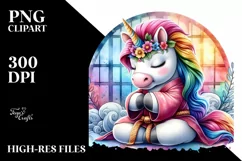 Colorful Baby Unicorn with Dojo Background Product Image 3