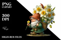 Detailed Digital Painting Small Gnome Carrying Large Product Image 1