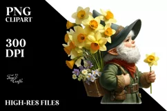 Detailed Digital Painting Small Gnome Carrying Large Product Image 3