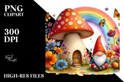 Gnome House Mushroom Autumn | Sublimation | Clipart Product Image 3