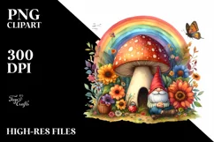 Gnome House Mushroom Autumn | Sublimation | Clipart Product Image 3