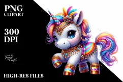 Colorful Baby Unicorn in Zydeco Dancer Attire Product Image 3