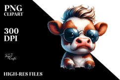 Funny Disgusted Cow PNG Product Image 2