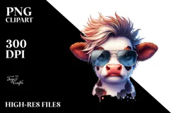 Funny Baby Cow Disgusted PNG Product Image 2