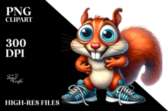 Goofy Squirrel Confused Expression PNG Product Image 2
