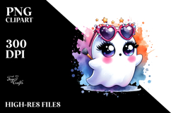 Funny Ghost with Glam Accessories, Transparent PNG Product Image 2