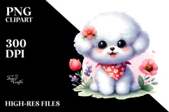 Happy Bichon Frise, Transparent PNG Product Image 2