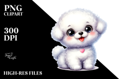Happy Bichon Frise, Transparent PNG Product Image 2