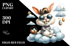 Quirky Bunny with Sunglasses PNG Product Image 2