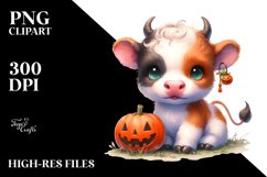 Simple Vibrant Baby Cow | Sublimation | Clipart Product Image 1