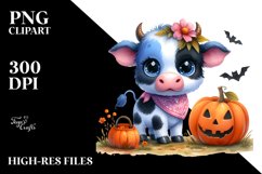 Simple Vibrant Baby Cow | Sublimation | Clipart Product Image 3