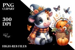 Simple Vibrant Baby Cow | Sublimation | Clipart Product Image 3
