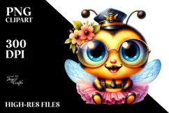 Baby Bee with Tutu, Vibrant PNG Product Image 2