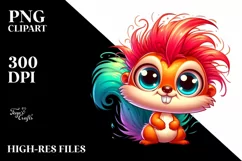Colorful Baby Squirrel Dancing | Sublimation | Clipart Product Image 1