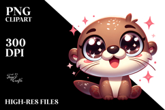 Ridiculously Cute Otter with Playful Expression PNG Product Image 2