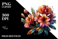 Stained Rhododendron Wooden | Sublimation | Clipart Product Image 3