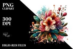 Stained Rhododendron Wooden | Sublimation | Clipart Product Image 1