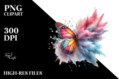 Butterfly Splashes, Grungy PNG Product Image 2
