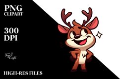 Joyful Deer with Silly Smirk PNG Product Image 2